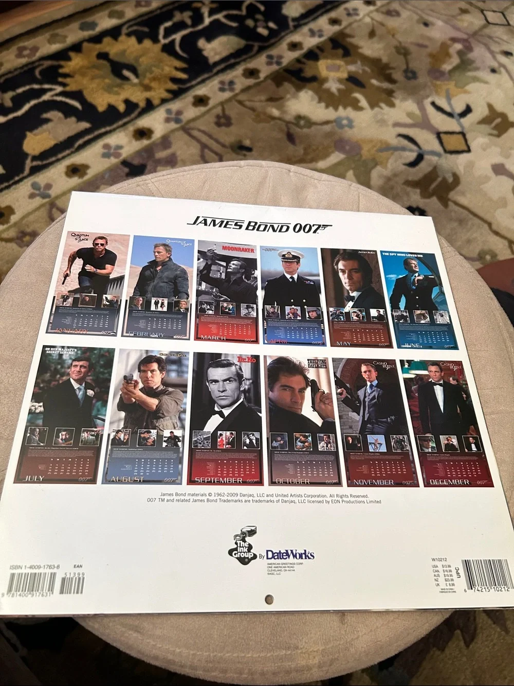 2009 and 2010 James Bond 007  Wall Calendars